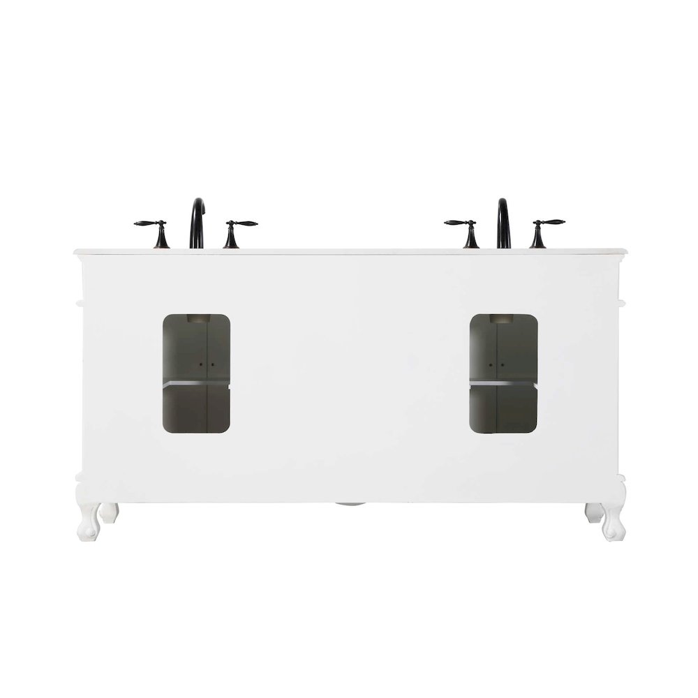 66 inch Double Bathroom Vanity in Antique white. Picture 7
