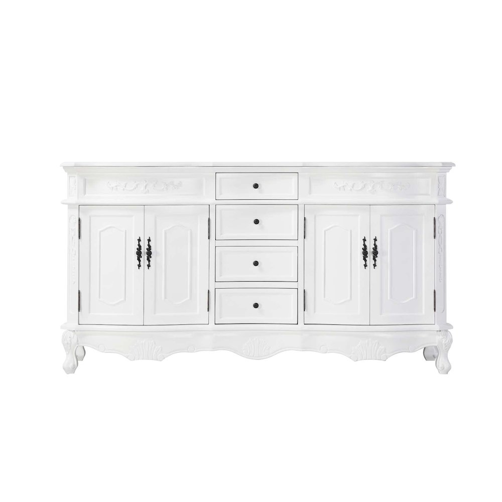 66 inch Double Bathroom Vanity in Antique white. Picture 9
