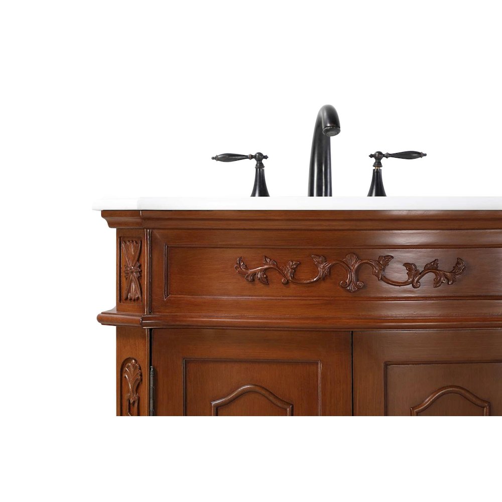 66 inch Double Bathroom Vanity in Teak. Picture 5