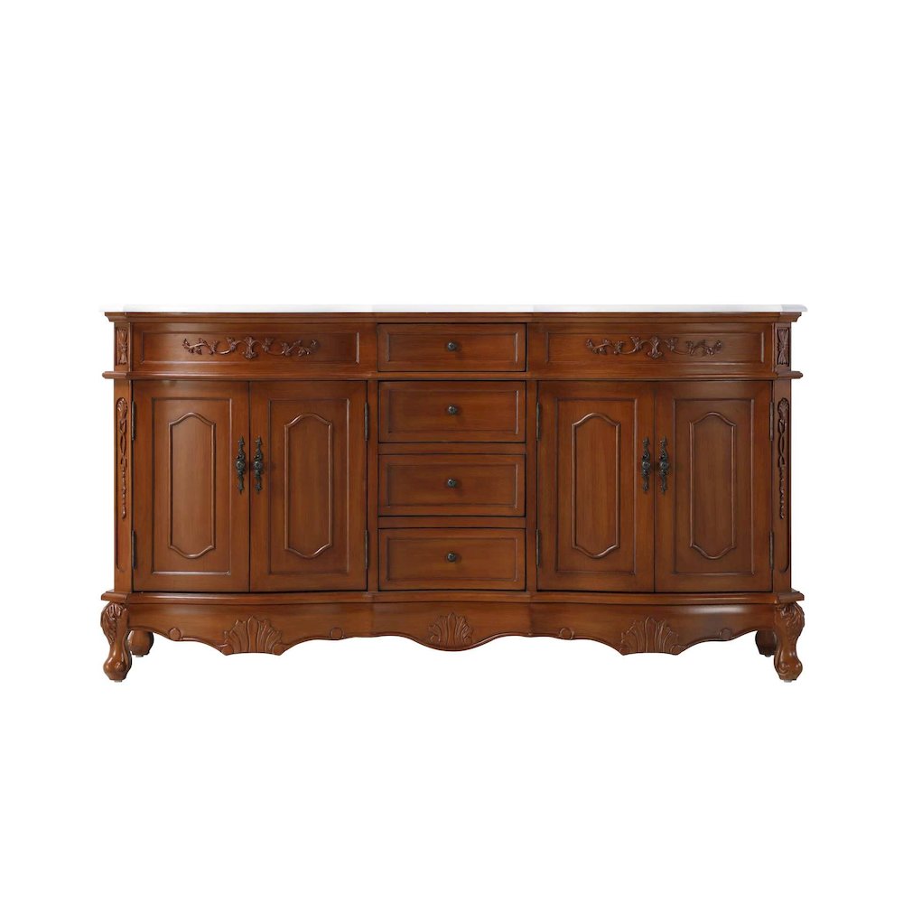 66 inch Double Bathroom Vanity in Teak. Picture 9
