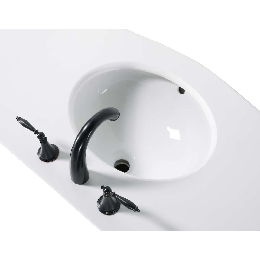 84 inch Double Bathroom Vanity in Antique Beige. Picture 4