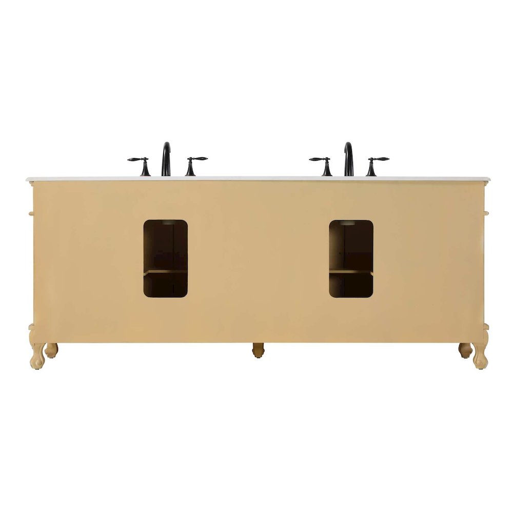 84 inch Double Bathroom Vanity in Antique Beige. Picture 7