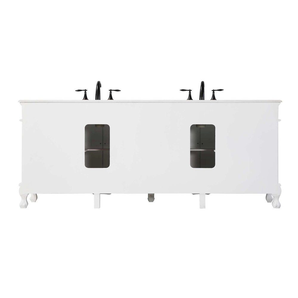 84 inch Double Bathroom Vanity in Antique white. Picture 7