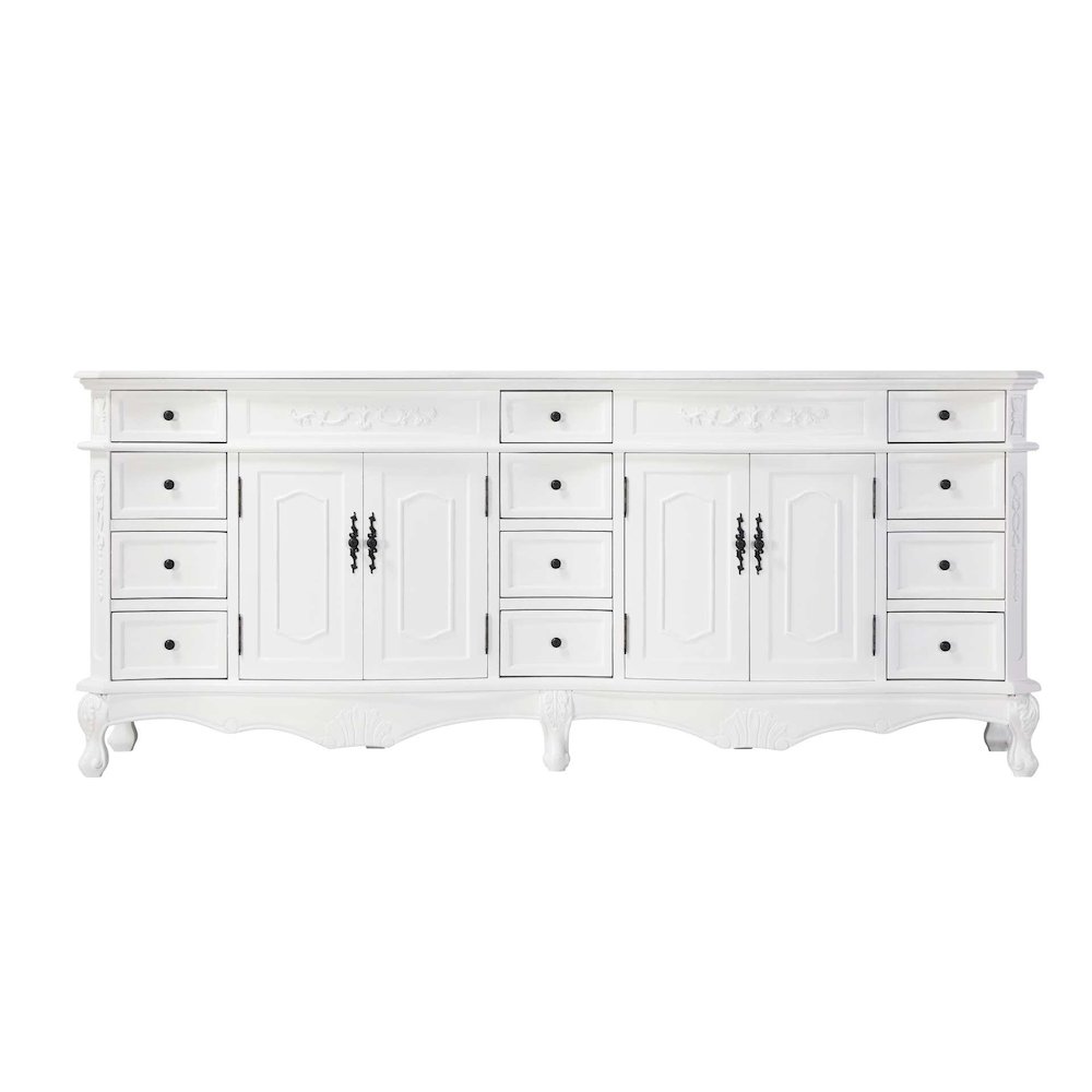 84 inch Double Bathroom Vanity in Antique white. Picture 9