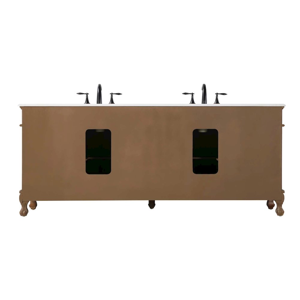 84 inch Double Bathroom Vanity in Teak. Picture 7