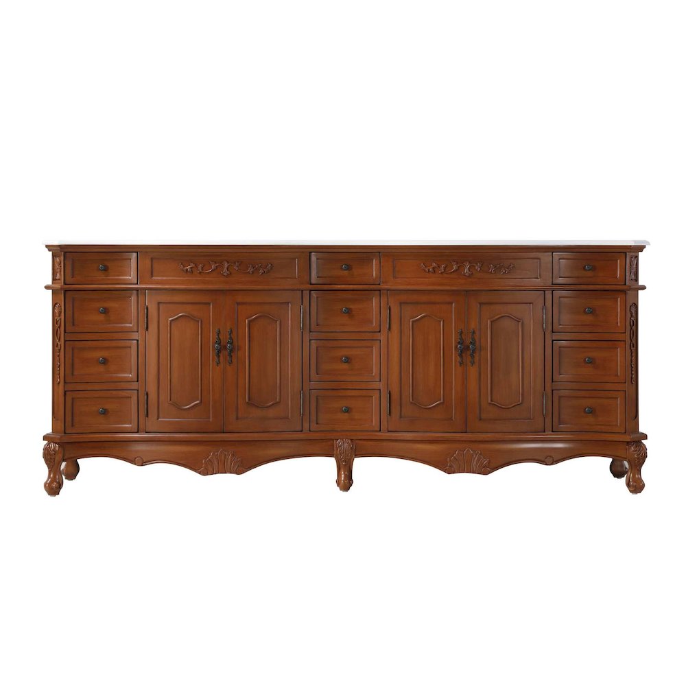 84 inch Double Bathroom Vanity in Teak. Picture 9