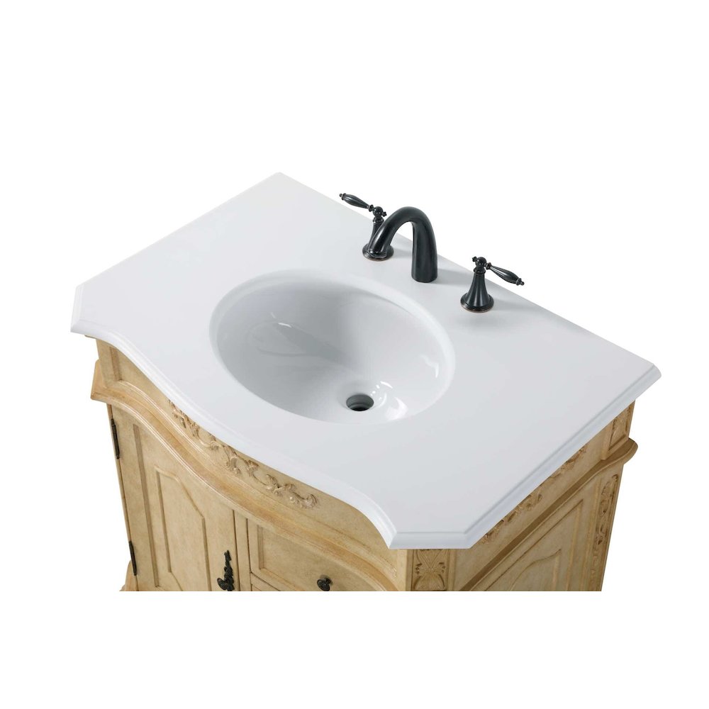 32 inch Single Bathroom Vanity in Antique Beige. Picture 3