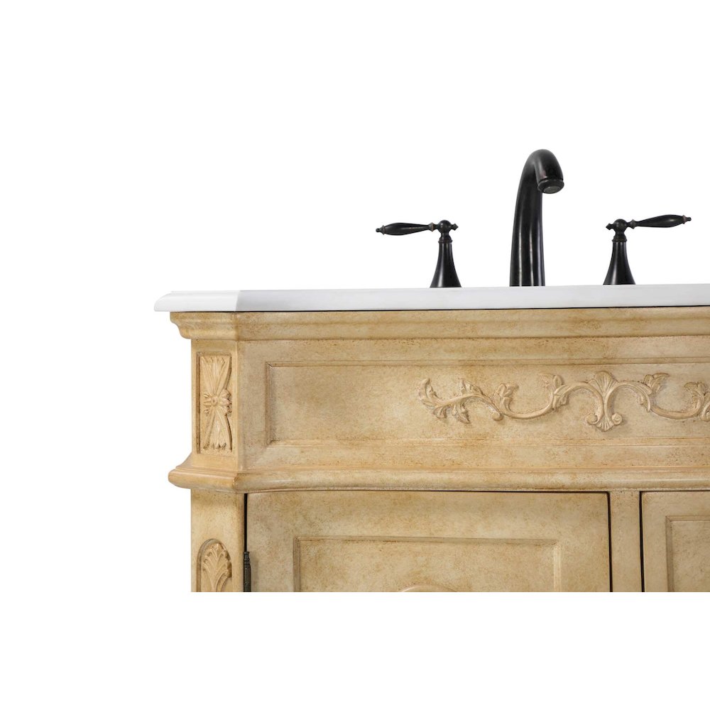 32 inch Single Bathroom Vanity in Antique Beige. Picture 5