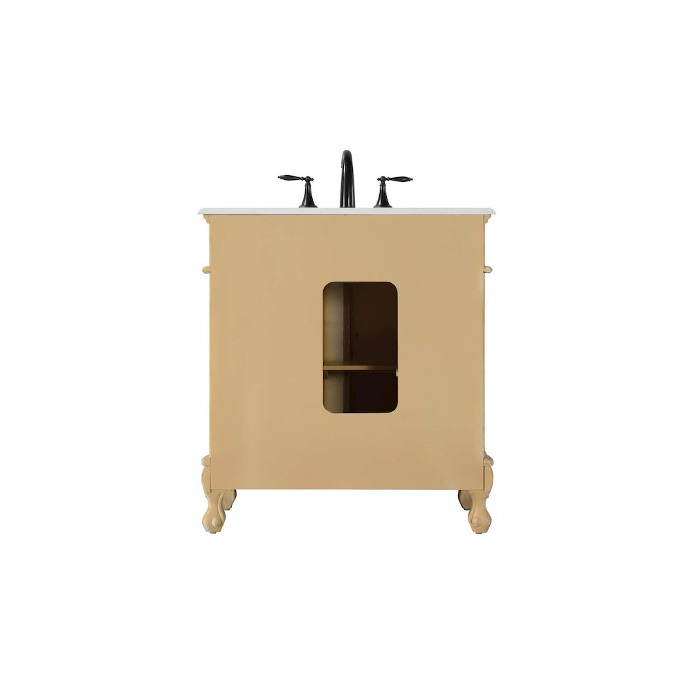32 inch Single Bathroom Vanity in Antique Beige. Picture 7