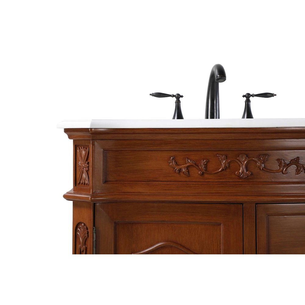 32 inch Single Bathroom Vanity in Teak. Picture 5