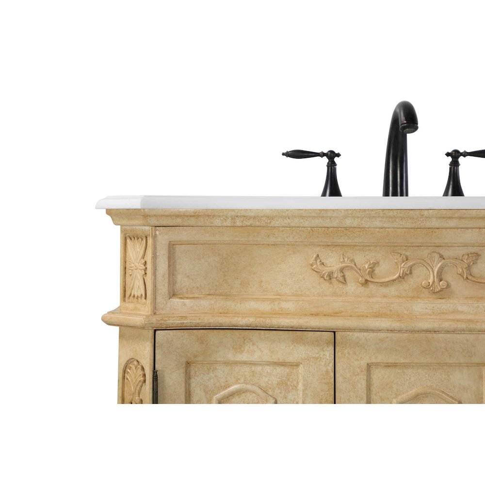36 inch Single Bathroom Vanity in Antique Beige. Picture 5