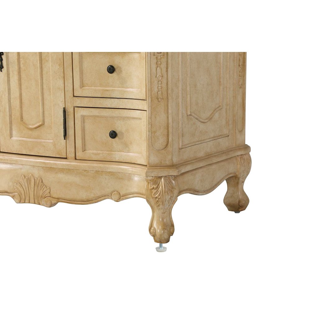 36 inch Single Bathroom Vanity in Antique Beige. Picture 6