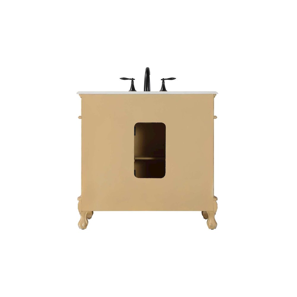 36 inch Single Bathroom Vanity in Antique Beige. Picture 7