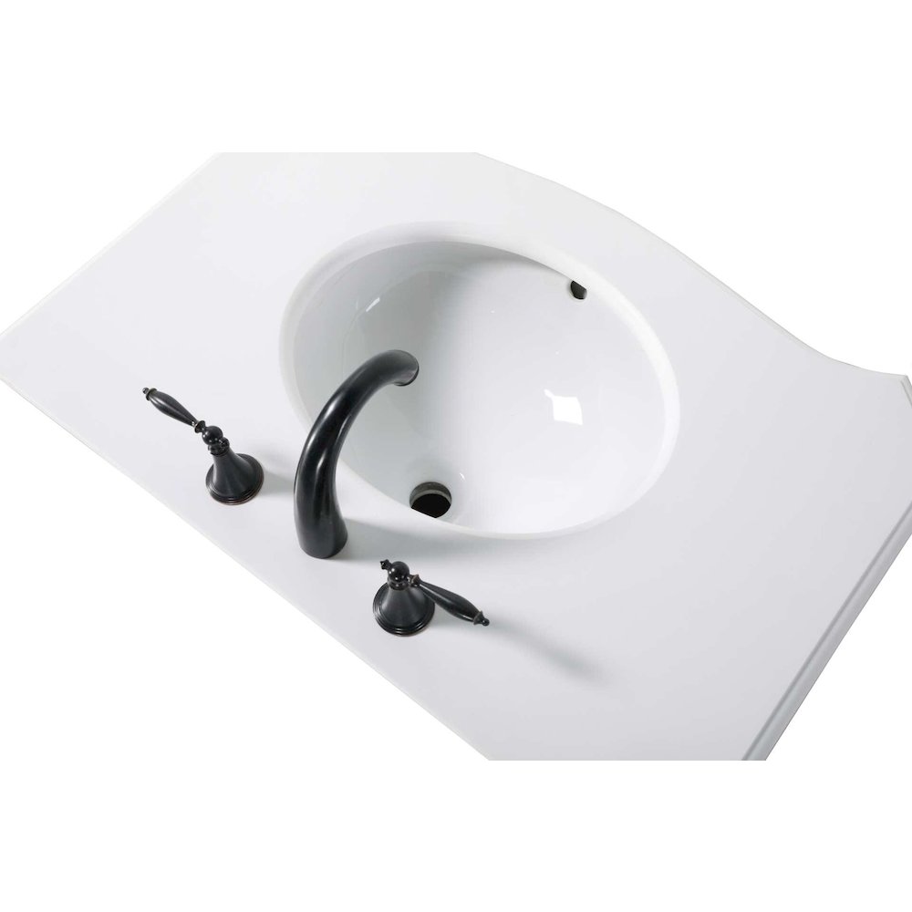 36 inch Single Bathroom Vanity in Antique white. Picture 4
