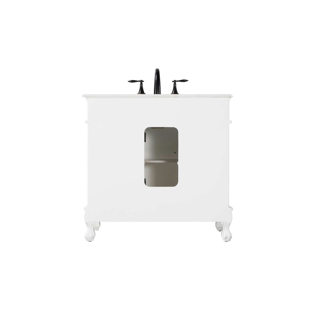 36 inch Single Bathroom Vanity in Antique white. Picture 7
