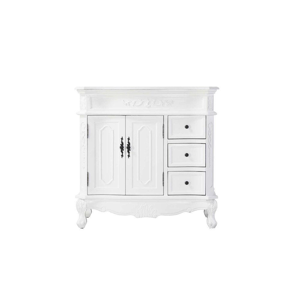 36 inch Single Bathroom Vanity in Antique white. Picture 9