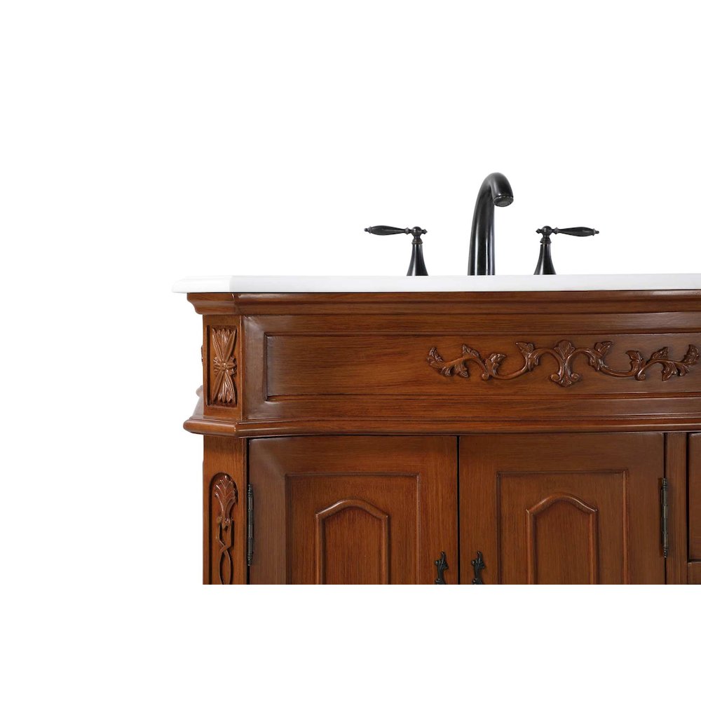 36 inch Single Bathroom Vanity in Teak. Picture 5