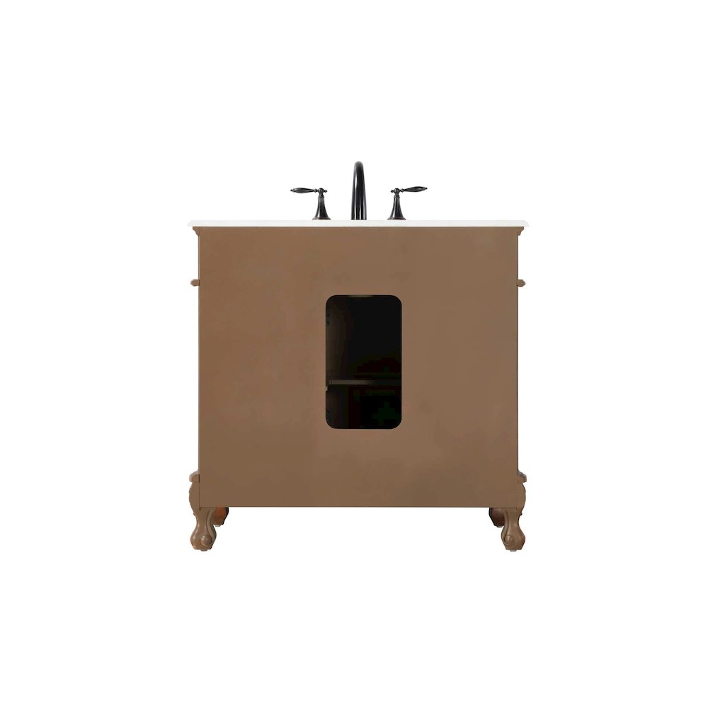 36 inch Single Bathroom Vanity in Teak. Picture 7