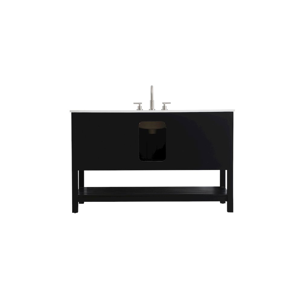 54 inch Single Bathroom Vanity in Black. Picture 11