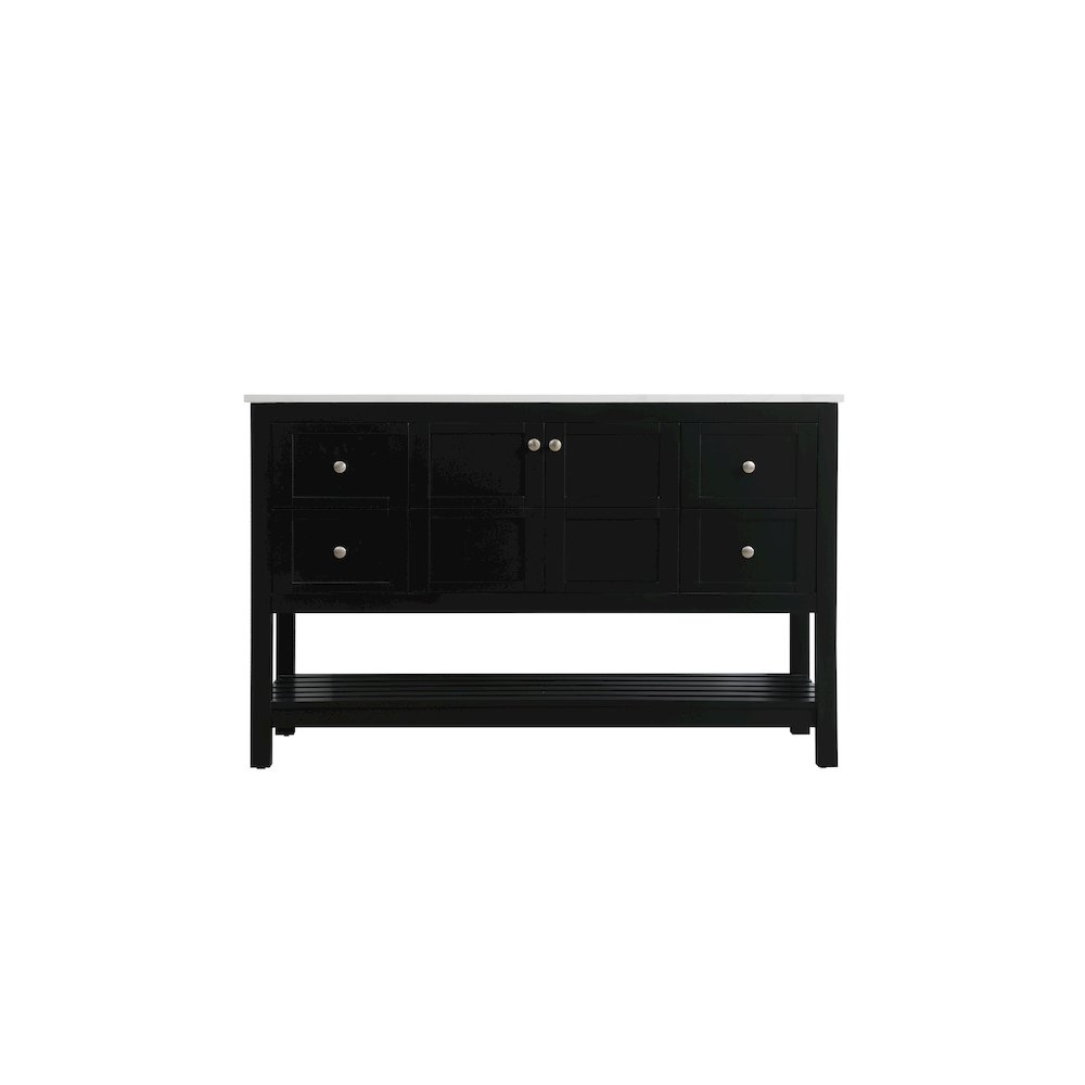 54 inch Single Bathroom Vanity in Black. Picture 5
