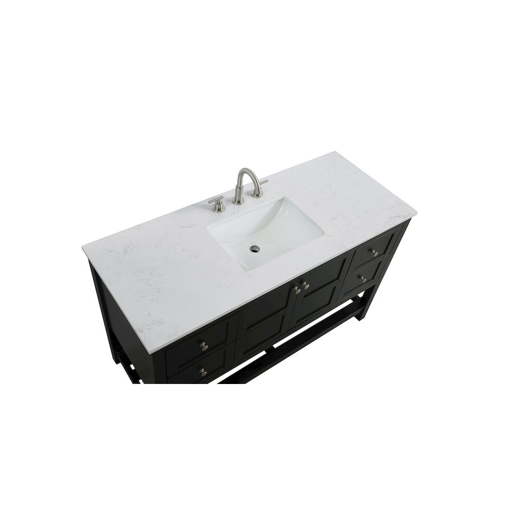 54 inch Single Bathroom Vanity in Black. Picture 8
