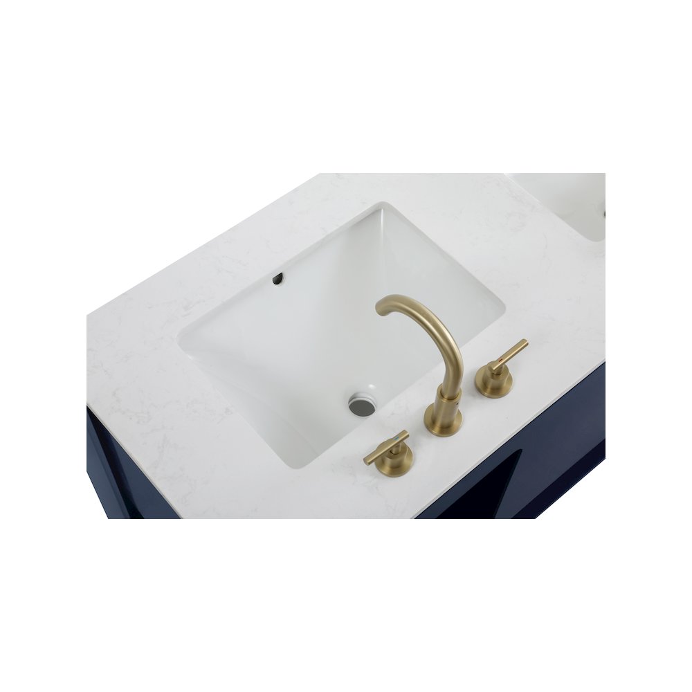 54 inch Single Bathroom Vanity in Blue. Picture 9