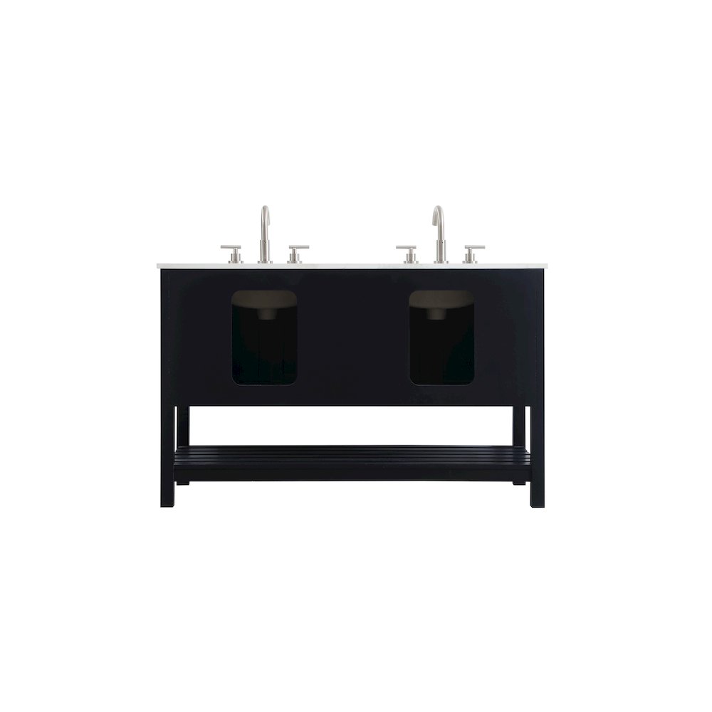 54 inch Double Bathroom Vanity in Black. Picture 11