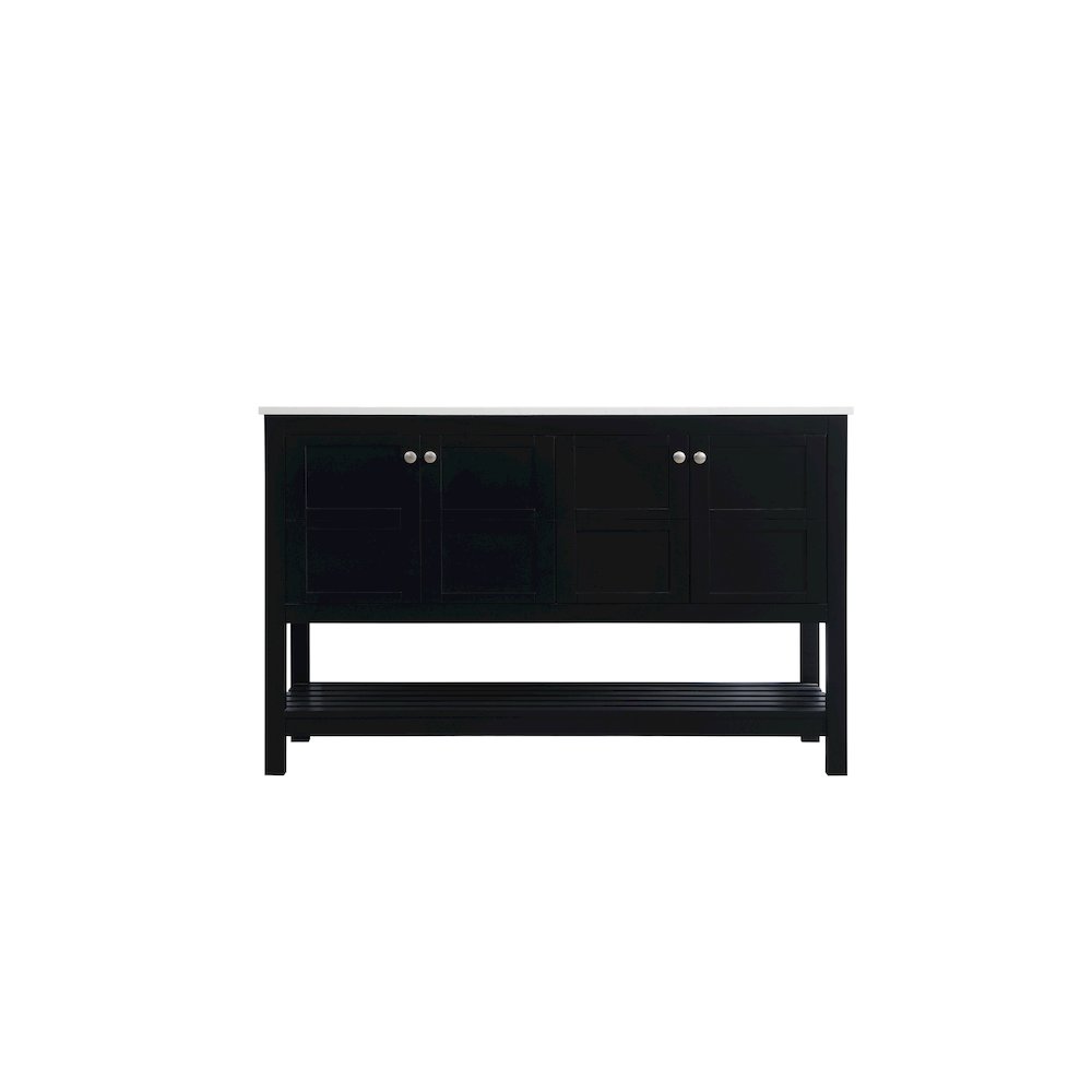 54 inch Double Bathroom Vanity in Black. Picture 5