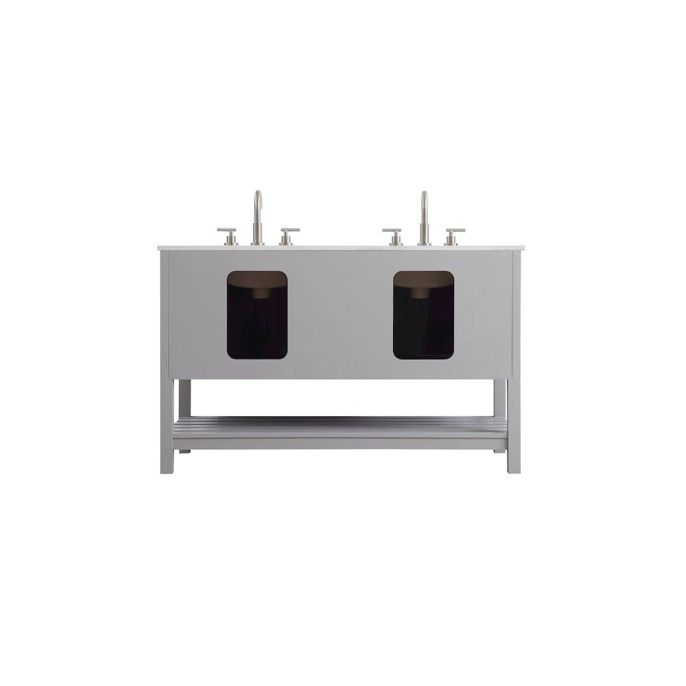 54 inch Double Bathroom Vanity in Grey. Picture 11