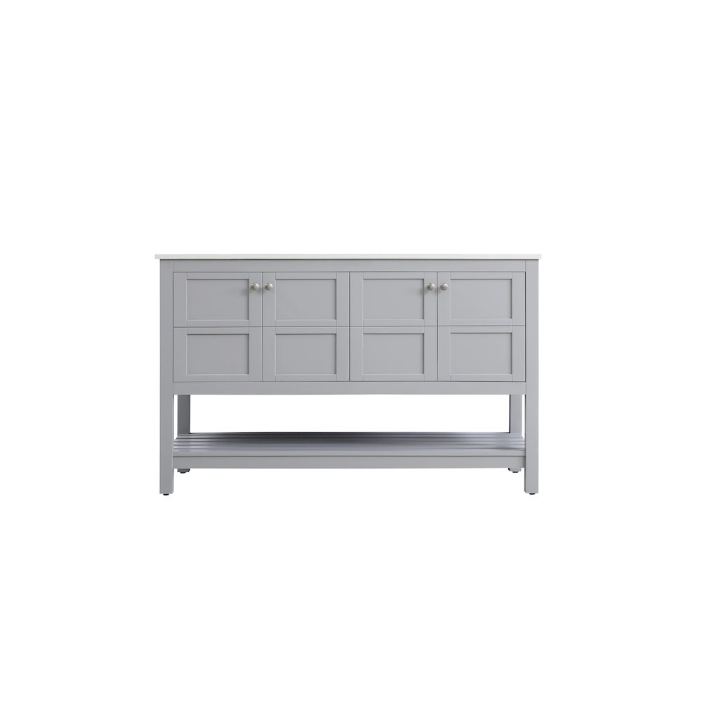 54 inch Double Bathroom Vanity in Grey. Picture 5