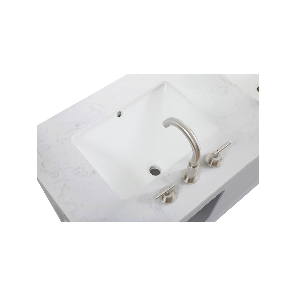 54 inch Double Bathroom Vanity in Grey. Picture 9