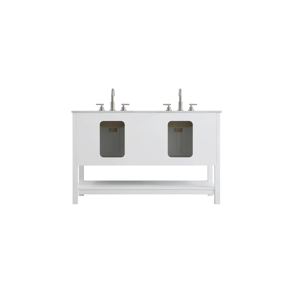 54 inch Double Bathroom Vanity in White. Picture 11