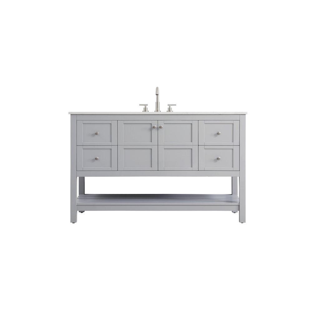 54 inch Single Bathroom Vanity in Grey. Picture 1