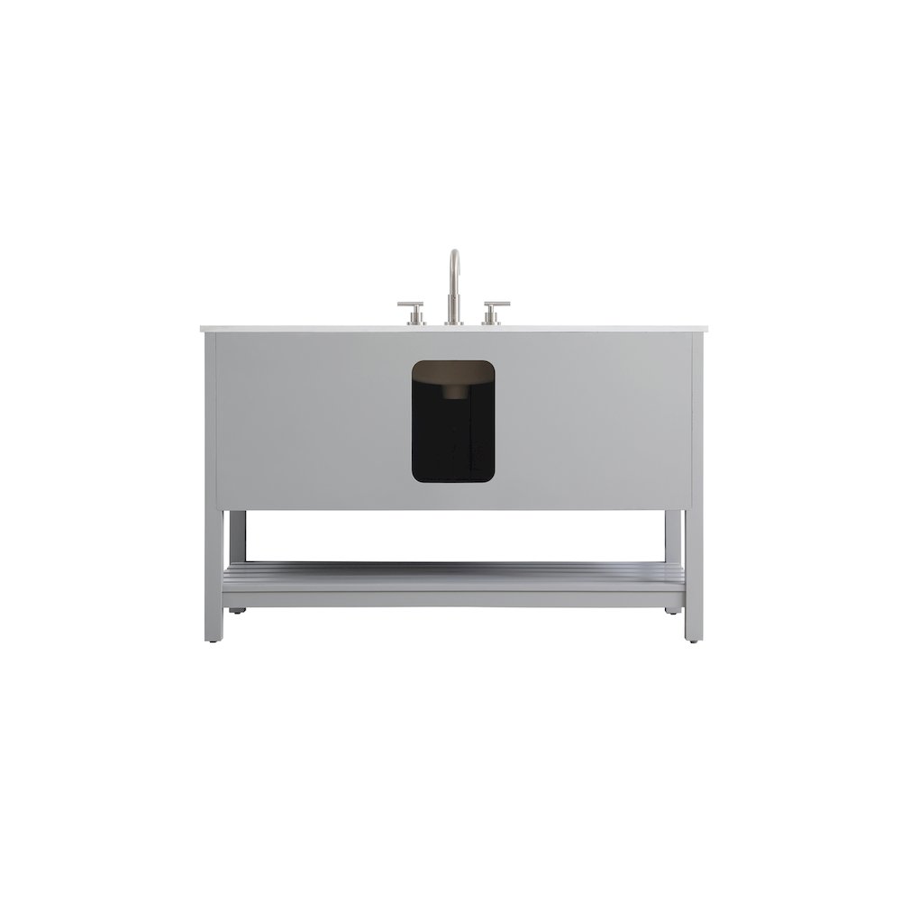 54 inch Single Bathroom Vanity in Grey. Picture 11
