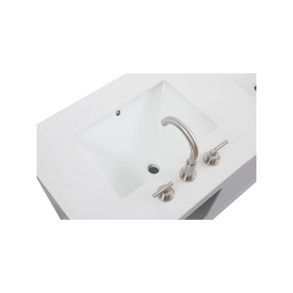 54 inch Single Bathroom Vanity in Grey. Picture 9