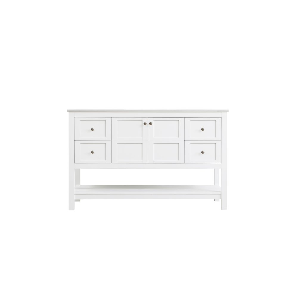 54 inch Single Bathroom Vanity in White. Picture 5
