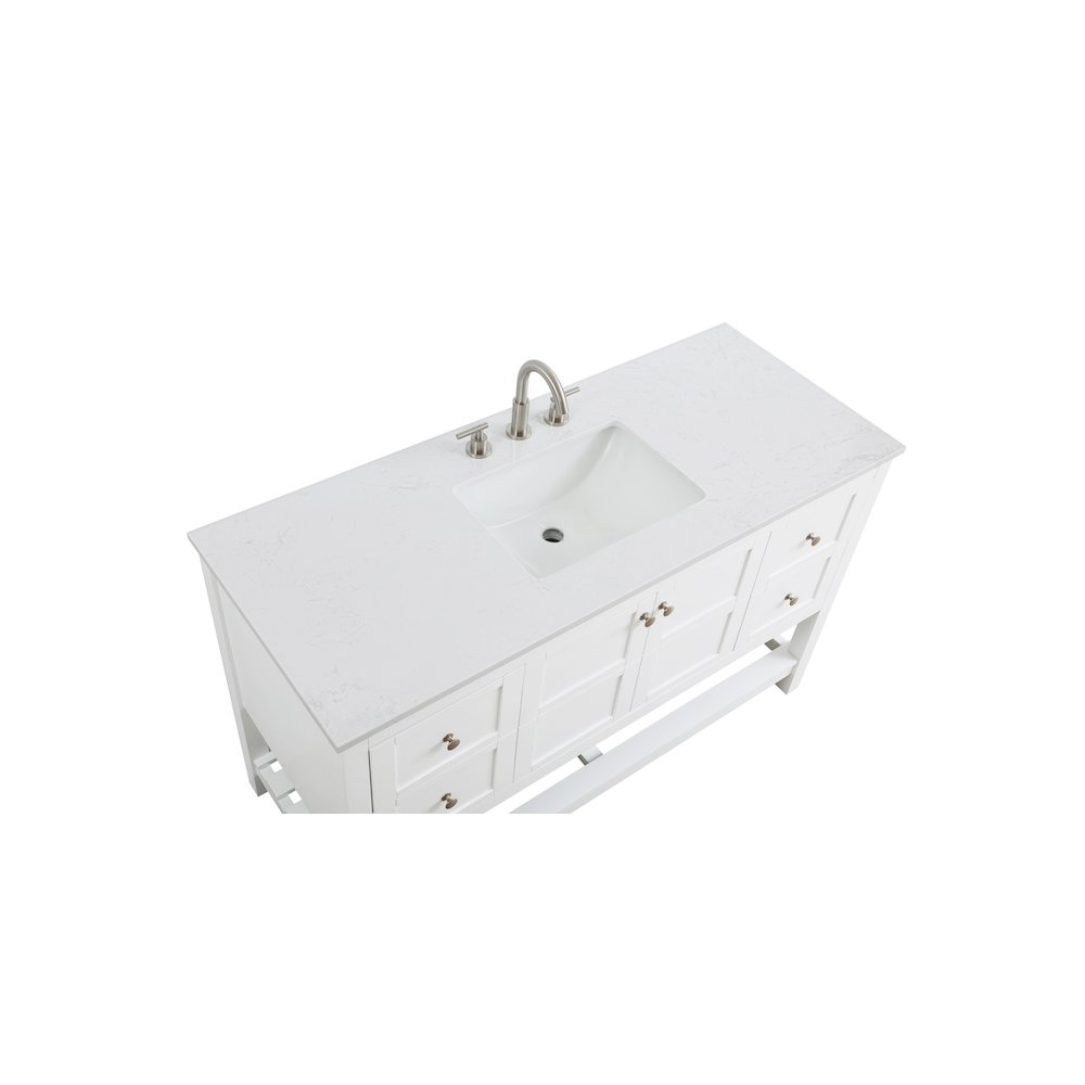 54 inch Single Bathroom Vanity in White. Picture 8
