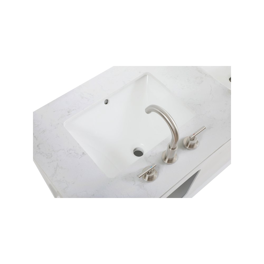 54 inch Single Bathroom Vanity in White. Picture 9