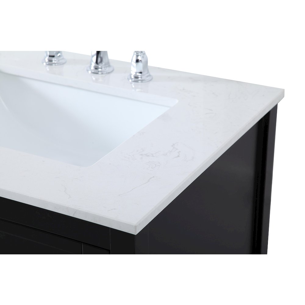 72 inch Double Bathroom Vanity in Black. Picture 12