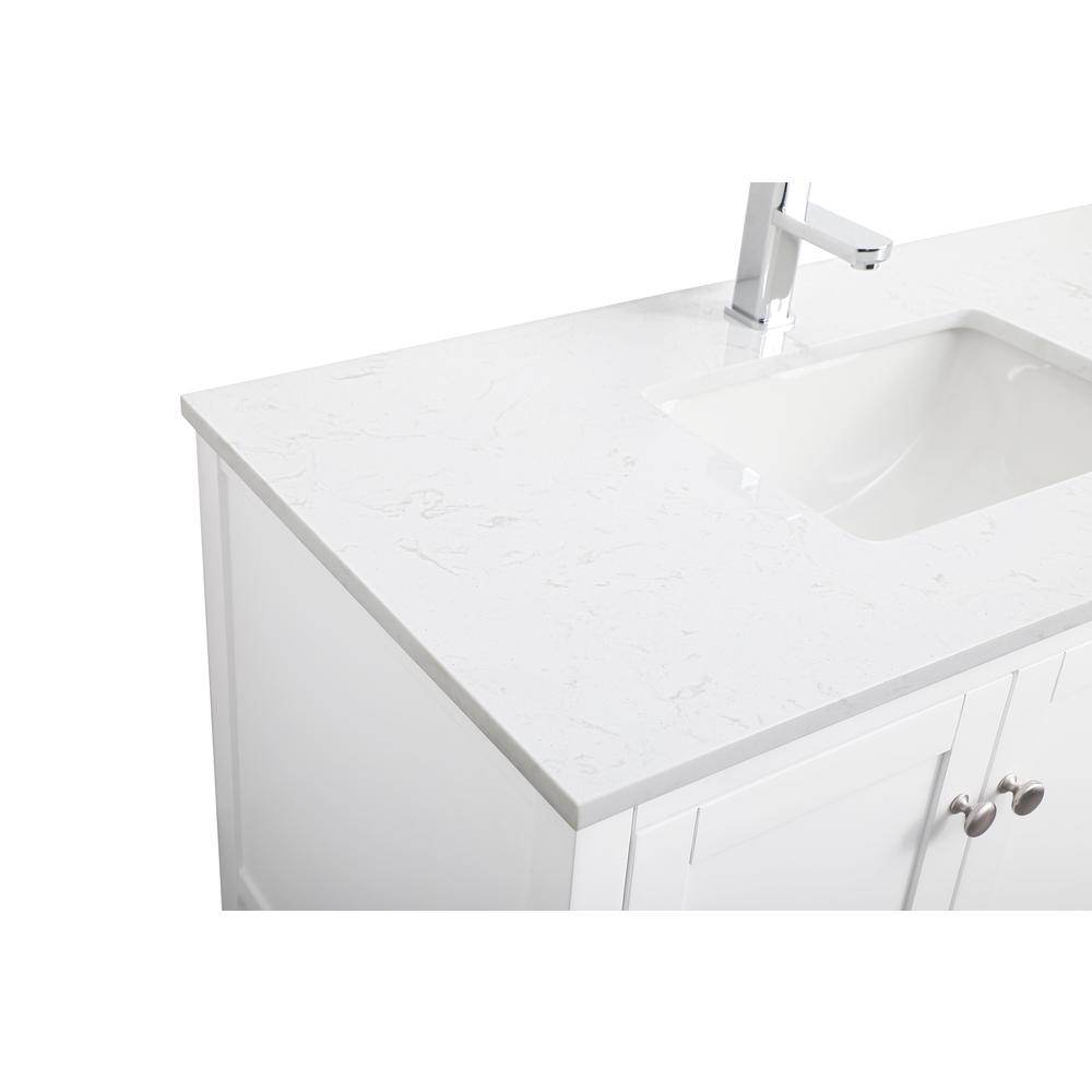 42 Inch Single Bathroom Vanity In White. Picture 11
