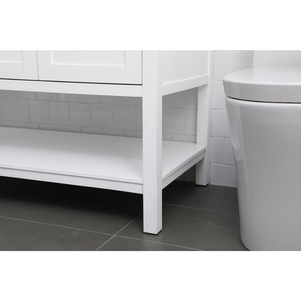 42 Inch Single Bathroom Vanity In White. Picture 6