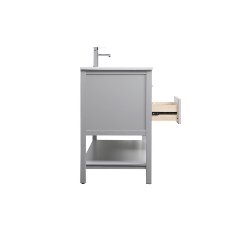54 Inch Single Bathroom Vanity In Grey. Picture 10