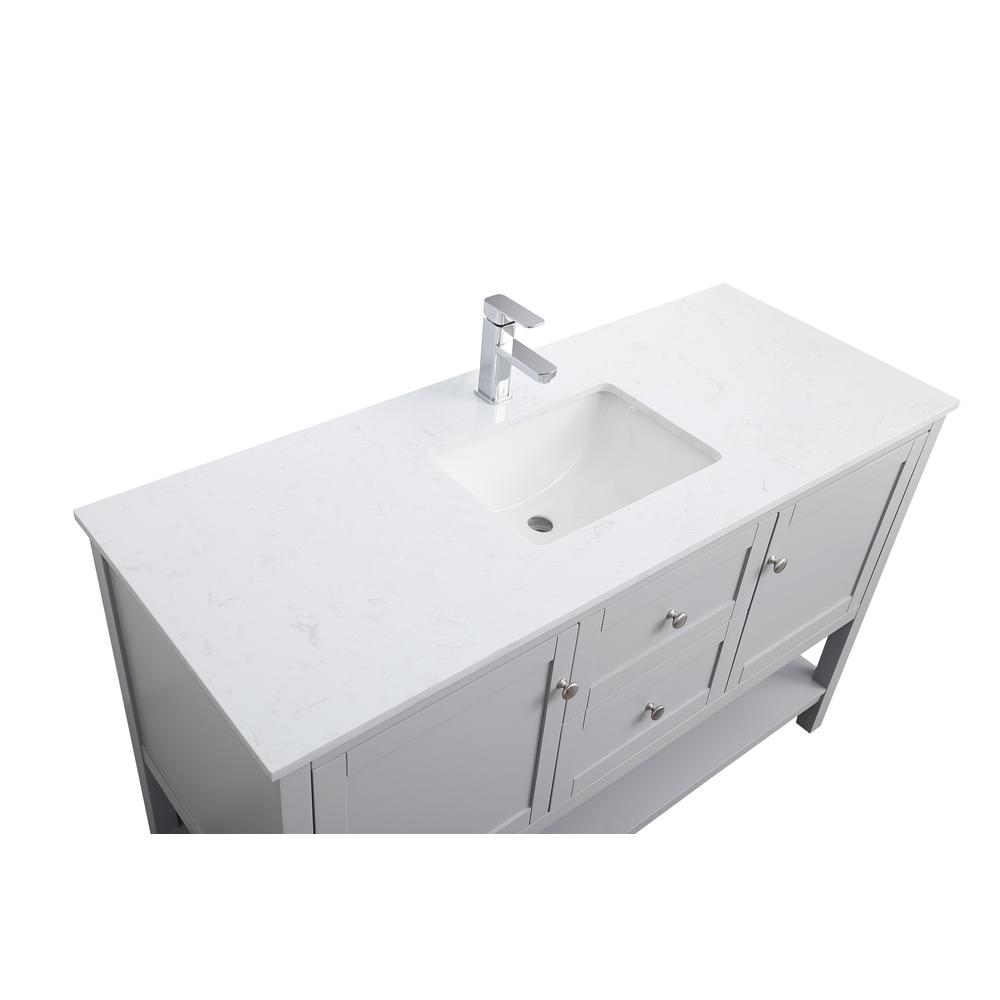 54 Inch Single Bathroom Vanity In Grey. Picture 11