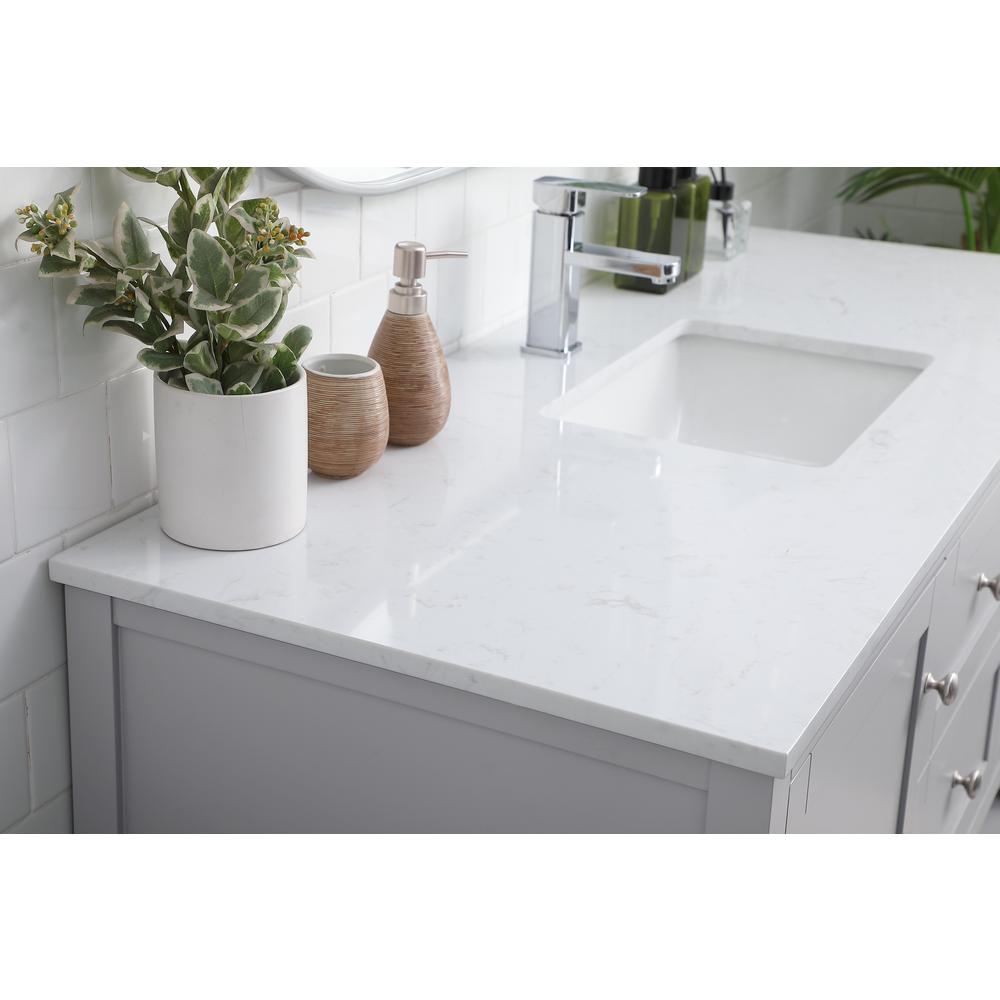 54 Inch Single Bathroom Vanity In Grey. Picture 5