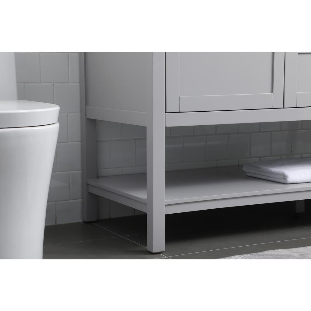 54 Inch Single Bathroom Vanity In Grey. Picture 6