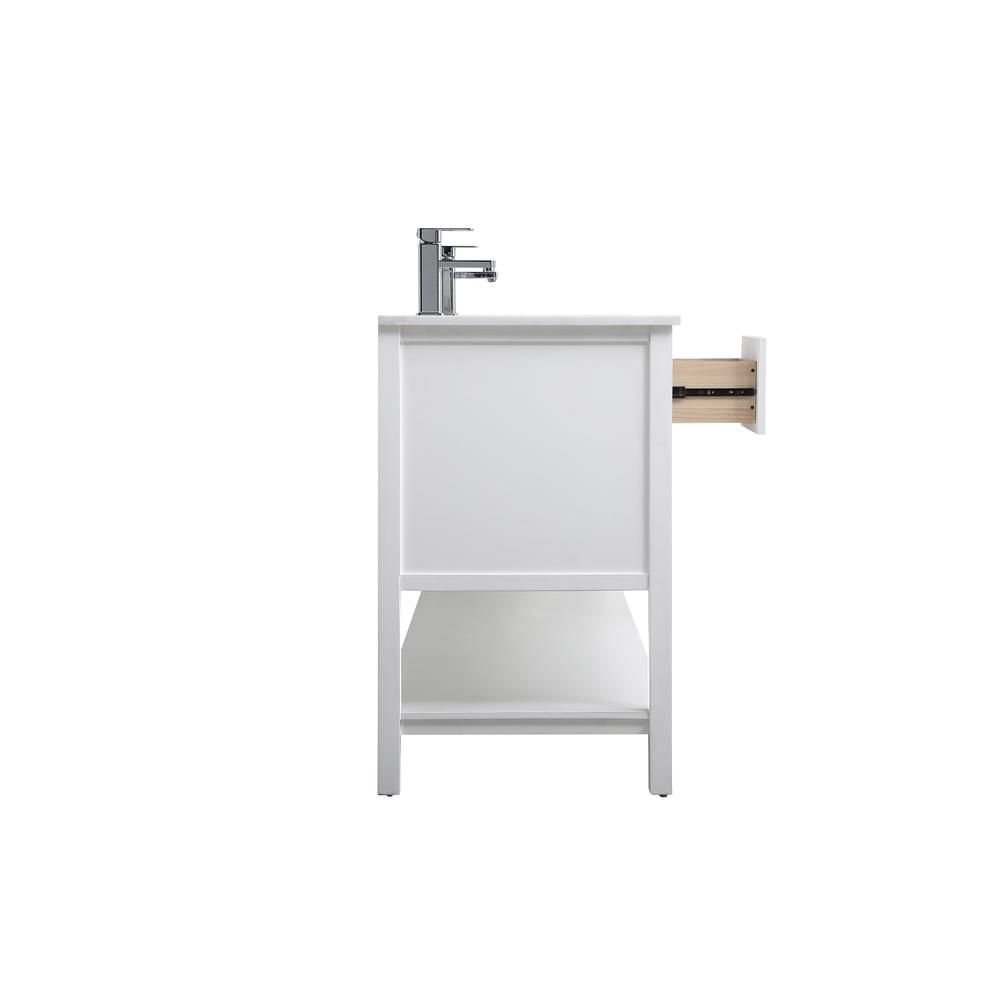 72 Inch Double Bathroom Vanity In White. Picture 10