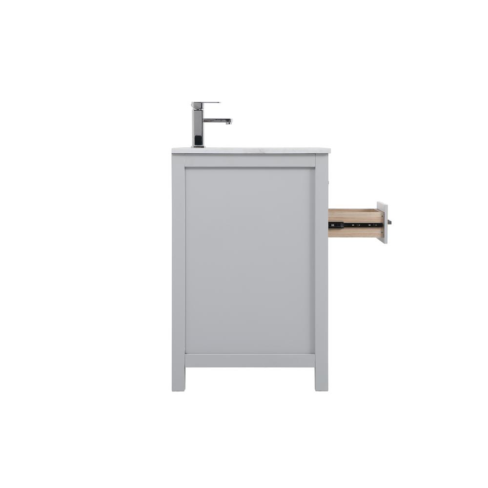 36 Inch Single Bathroom Vanity In Grey. Picture 11