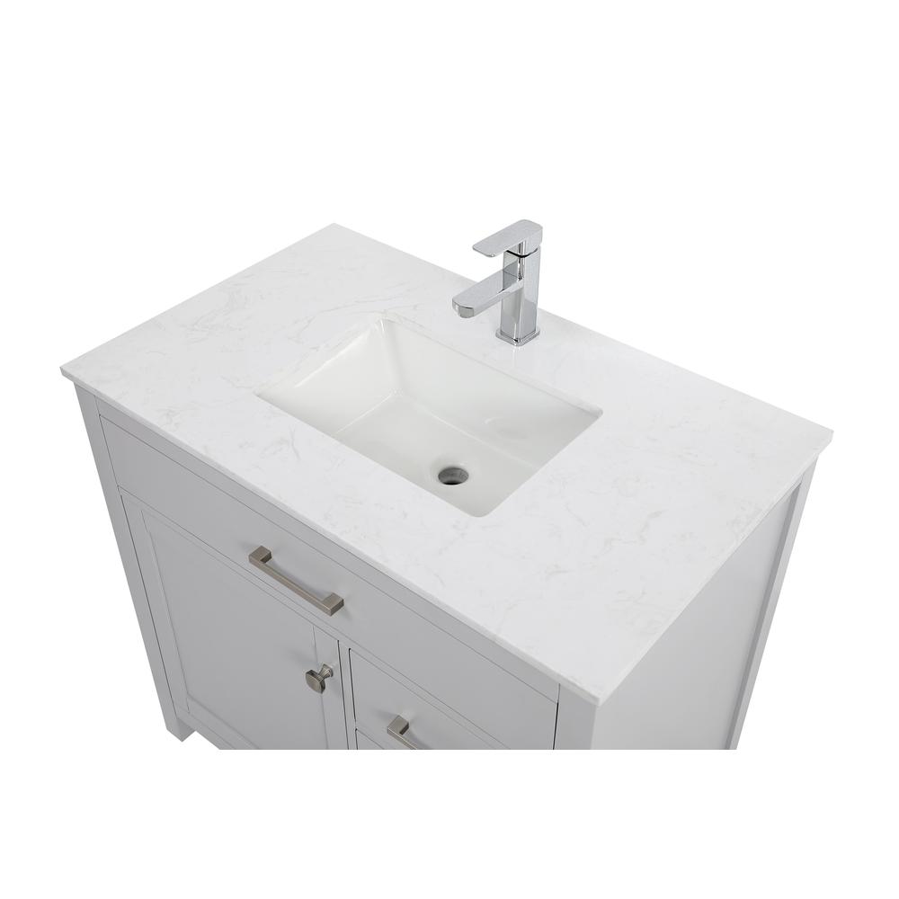36 Inch Single Bathroom Vanity In Grey. Picture 12