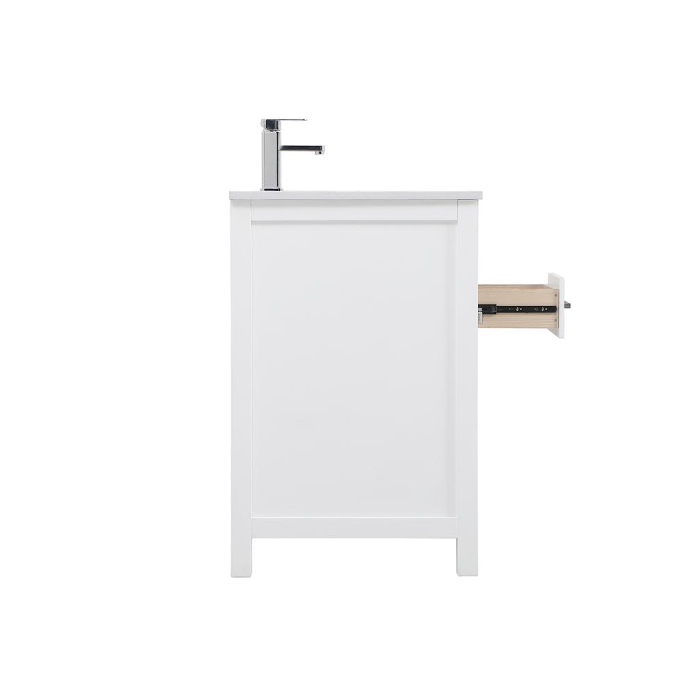42 Inch Single Bathroom Vanity In White. Picture 10