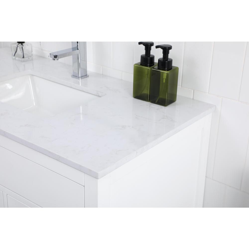 42 Inch Single Bathroom Vanity In White. Picture 5